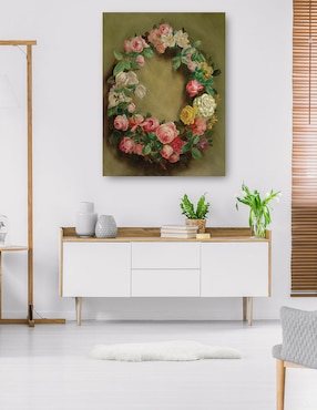 Cuadro decorativo Couronne de Roses (hacia 1858) técnica mixta Cuadros Jr Arreglo Floral