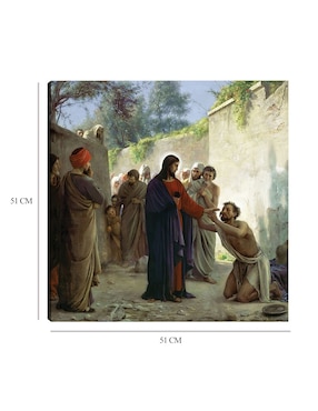 Cuadro decorativo Cristo sanando al ciego técnica mixta Cuadros Jr Figuras Celestiales