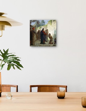 Cuadro decorativo Cristo sanando al ciego técnica mixta Cuadros Jr Figuras Celestiales