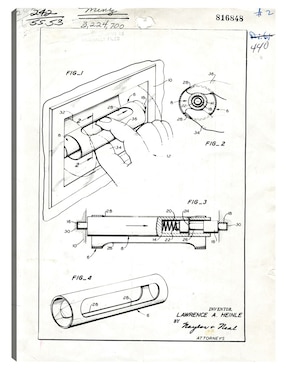 Cuadro decorativo Núcleo de papel higiénico patentado, inventor(es): Lawrence A, Heinle técnica mixta Cuadros Jr Planos