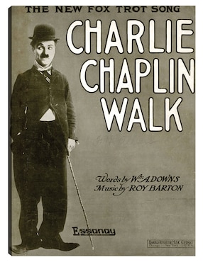 Cuadro Decorativo Paseo De Charlie Chaplin (1915) Técnica Mixta Cuadros Jr Arte