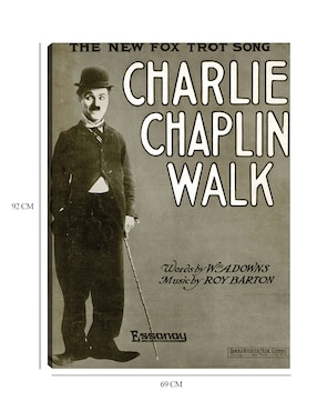 Cuadro decorativo Paseo de Charlie Chaplin (1915) técnica mixta Cuadros Jr