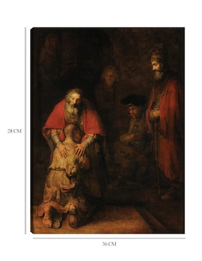 Cuadro decorativo El regreso del hijo pródigo técnica mixta Cuadros Jr Religión y Espiritualidad