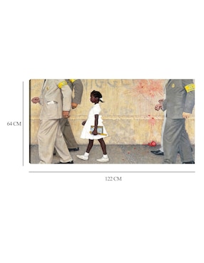 Cuadro decorativo El problema con el que todos vivimos (Ruby Bridges) técnica mixta Cuadros Jr Gente