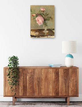 Cuadro decorativo Peonías técnica mixta Cuadros Jr Floreros