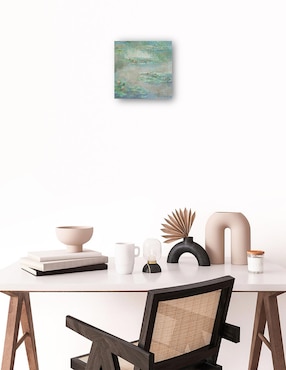 Cuadro decorativo Lirios de agua técnica mixta Cuadros Jr Lagos