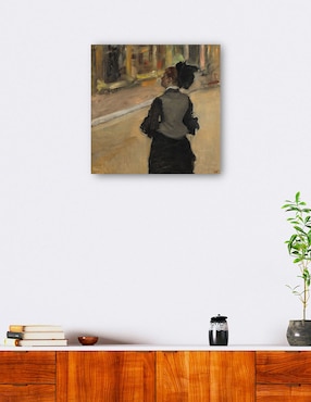 Cuadro decorativo Mujer vista desde atrás técnica mixta Cuadros Jr Retratos