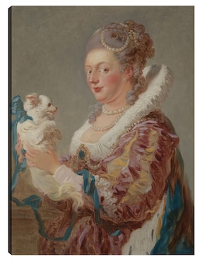 Cuadro decorativo Una mujer con un perro técnica mixta Cuadros Jr Retratos