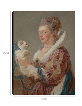 Cuadro decorativo Una mujer con un perro técnica mixta Cuadros Jr Retratos