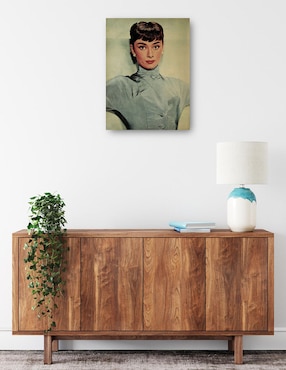 Cuadro decorativo Audrey Hepburn, 1953 técnica mixta Cuadros Jr Retratos