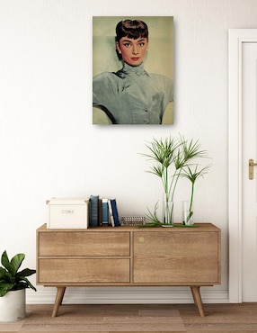 Cuadro decorativo Audrey Hepburn, 1953 técnica mixta Cuadros Jr Retratos