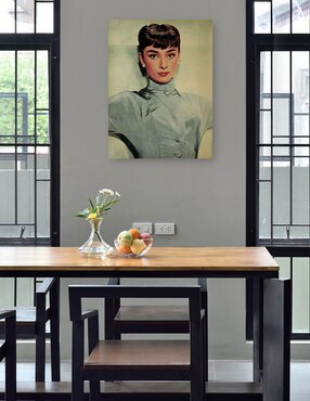 Cuadro decorativo Audrey Hepburn, 1953 técnica mixta Cuadros Jr Retratos