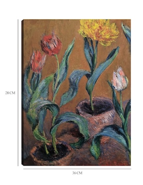 Cuadro decorativo Tulipanes técnica mixta Cuadros Jr Floración