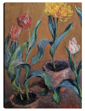 Cuadro decorativo Tulipanes técnica mixta Cuadros Jr Floración