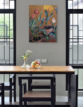 Cuadro decorativo Tulipanes técnica mixta Cuadros Jr Floración