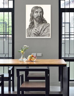 Cuadro decorativo Cristo de medio cuerpo técnica mixta Cuadros Jr Figuras Celestiales