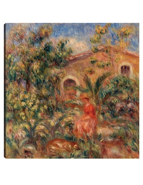 Cuadro decorativo Paisaje con mujer y perro (1917) técnica mixta Cuadros Jr Campos