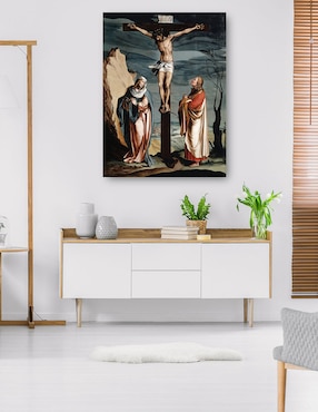 Cuadro decorativo Cristo en la cruz entre la Virgen y San Juan (1560) técnica mixta Cuadros Jr Figuras Celestiales