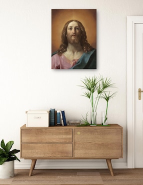 Cuadro decorativo Busto de Cristo (Salvator Mundi) técnica mixta Cuadros Jr Figuras Celestiales