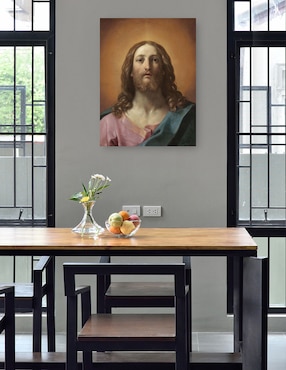 Cuadro decorativo Busto de Cristo (Salvator Mundi) técnica mixta Cuadros Jr Figuras Celestiales