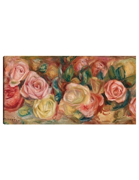 Cuadro Decorativo Rosas (c. 1912) Técnica Mixta Cuadros Jr Arreglo Floral