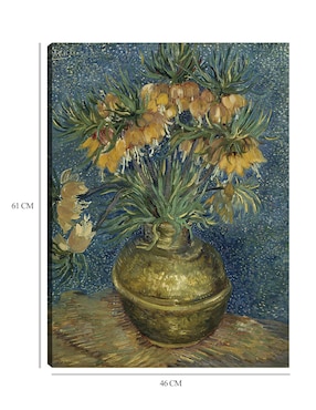 Cuadro decorativo Fritillarios imperiales en un jarrón de cobre (1887) técnica mixta Cuadros Jr Floreros