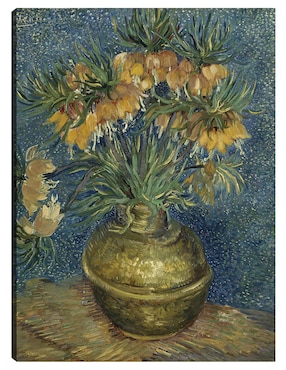 Cuadro decorativo Fritillarios imperiales en un jarrón de cobre (1887) técnica mixta Cuadros Jr Floreros
