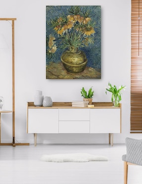 Cuadro decorativo Fritillarios imperiales en un jarrón de cobre (1887) técnica mixta Cuadros Jr Floreros
