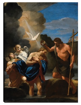 Cuadro decorativo El bautismo de Cristo (ca. 1650) técnica mixta Cuadros Jr Figuras Celestiales