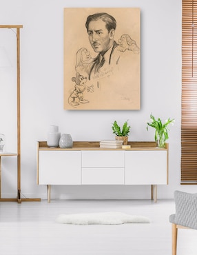 Cuadro decorativo Walt Disney (1938) técnica mixta Cuadros Jr Retratos
