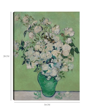 Cuadro decorativo Rosas (1890) Vertical técnica mixta Cuadros Jr Floreros