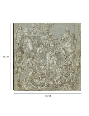 Cuadro decorativo San José y el Niño Jesús con ángeles y amorcillos (1590-1600) técnica mixta Cuadros Jr Figuras Celestiales