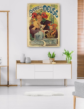 Cuadro decorativo Cervezas de la Meuse (1897) técnica mixta Cuadros Jr Publicidad