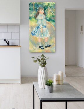 Cuadro decorativo Chica con un aro técnica mixta Cuadros Jr Gente
