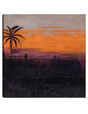 Cuadro decorativo El cielo simulado por flamencos rojos, estudio para libro que oculta la coloración en el reino animal (ca. 1905-1909) técnica mixta Cuadros Jr Crepúsculo