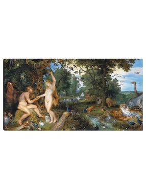 Cuadro decorativo El jardín del Edén con la caída del hombre (c. 1615) técnica mixta Cuadros Jr Figuras Celestiales