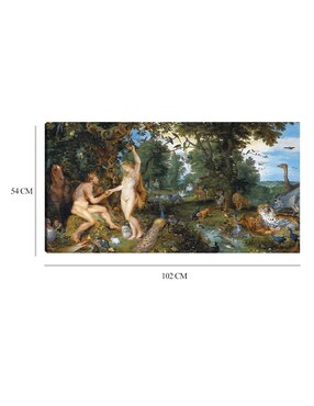 Cuadro decorativo El jardín del Edén con la caída del hombre (c. 1615) técnica mixta Cuadros Jr Figuras Celestiales