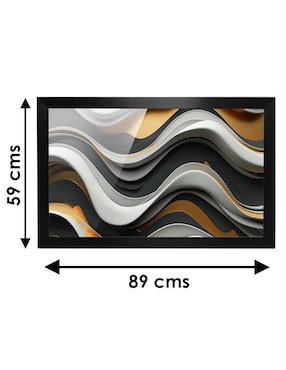 Cuadro decorativo Pixelarte mármol ondas de colores
