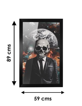 Cuadro decorativo Pixelarte skull 7