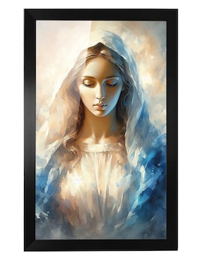 Cuadro decorativo Pixelarte virgen