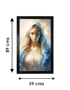 Cuadro decorativo Pixelarte virgen