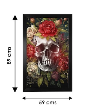 Cuadro decorativo Pixelarte skull 2