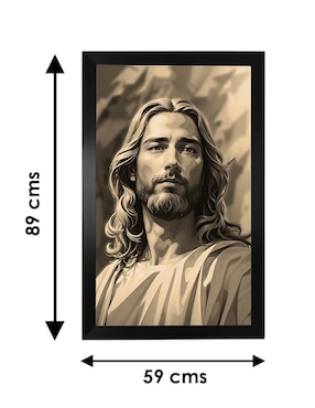 Cuadro decorativo Pixelarte jesús 1