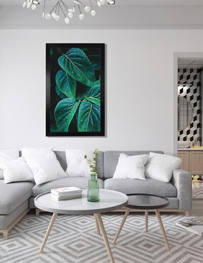 Cuadro decorativo Pixelarte leave