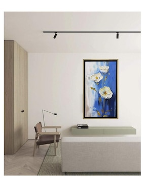 Pintura Tres Flores Blancas técnica acrílico Lune Art Gallery