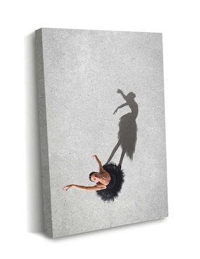 Cuadro decorativo Canvas Art Bailarina mirando arriba con barniz a registro