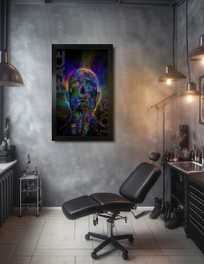 Cuadro decorativo Pixelarte space