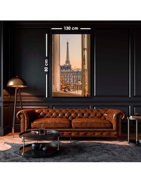 Cuadro decorativo Canvas Art Balcón de parís con barniz a registro
