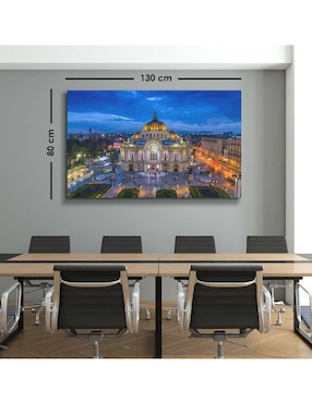 Cuadro decorativo Canvas Art Palacio de bellas artes con barniz a registro