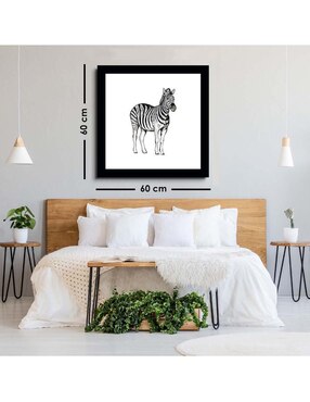 Cuadro decorativo Canvas Art Zebra digital con barniz a registro
